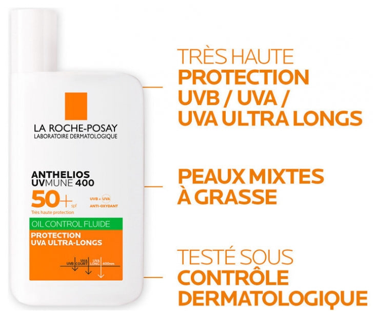 La Roche-Posay Anthelios UVMune 400 Fluido para el control de la grasa SPF50+ 50ml