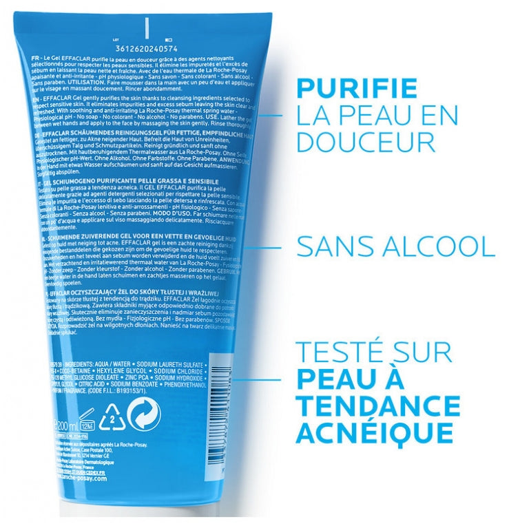 La Roche-Posay Effaclar +M Purifying Foaming Gel 200ml (6.76floz)