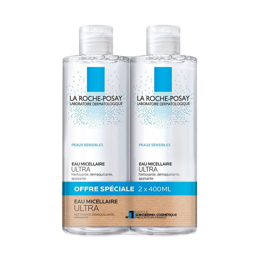 La Roche - Posay Physiological Hygiene Micellar Water for Sensitive Skin 400ml x2 (13.52 fl oz x2) - FrenchBeautyHub