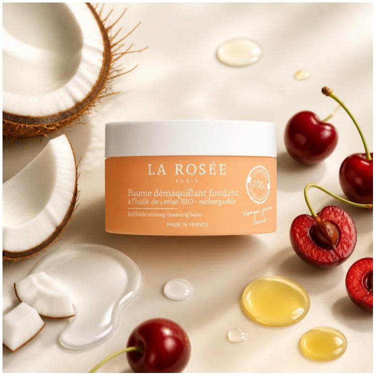 LA ROSÉE Refillable melting cleansing balm with organic cherry oil 90ml (3.04fl oz)