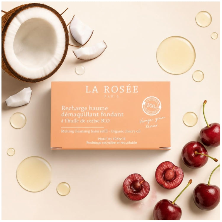 LA ROSÉE Nachfüllpackung schmelzender Reinigungsbalsam mit Bio-Kirschöl 90ml (3.04fl oz)