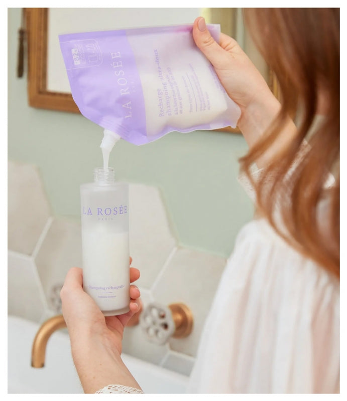 LA ROSÉE Refillable Empty Glass Shampoo Bottle 200ml
