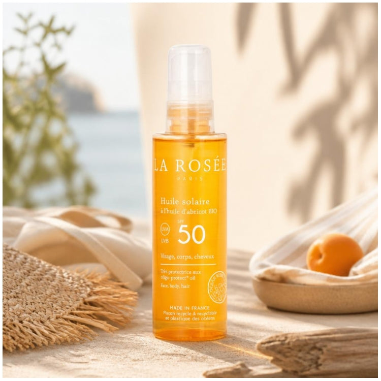 La Rosée زيت واقٍ من الشمس بالمشمش عالي الحماية SPF50 150ml