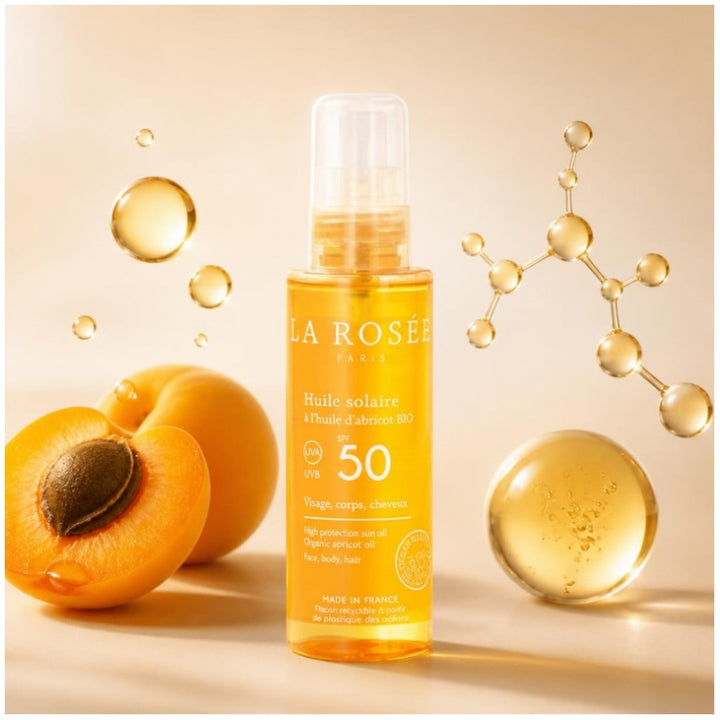La Rosée زيت واقٍ من الشمس بالمشمش عالي الحماية SPF50 150ml