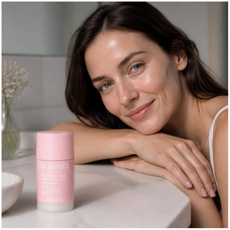 La Rosée Masque stick à l’argile blanche régénérant 3-en-1 pour peaux sensibles 75ml