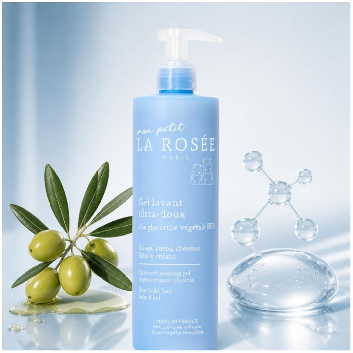 LA ROSÉE Baby Gel lavant ultra-doux Visage, Corps et Cheveux 400ml