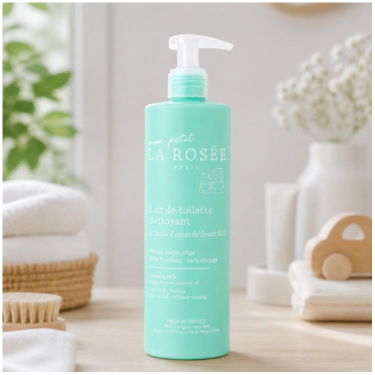 LA ROSÉE Baby Cleansing Milk A l'Huile d'Amande Douce Bio 400ml (13.53fl oz)