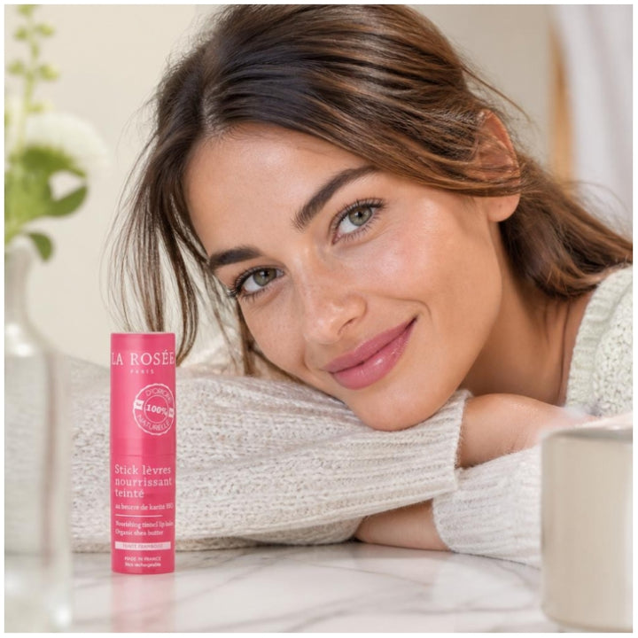 La Rosée Nourishing Tinted Lip Balm with Raspberry Tint