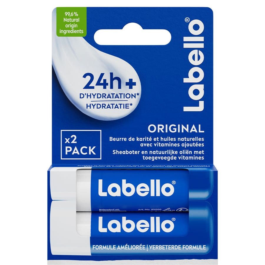 Labello Classic Lip Care Duo 4.8g x2(0.16 oz x2) - FrenchBeautyHub