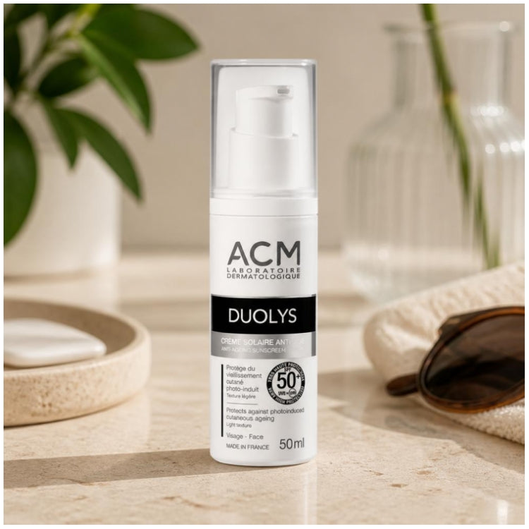 ACM Duolys SPF50 واقي شمس مضاد للشيخوخة بقوام خفيف للبشرة الحساسة 50ml