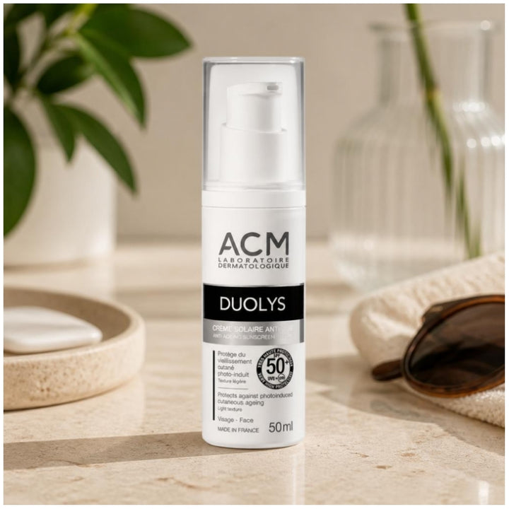 ACM Duolys SPF50 واقي شمس مضاد للشيخوخة بقوام خفيف للبشرة الحساسة 50ml