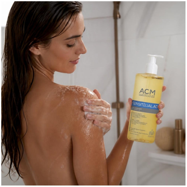 Acm Sensitelial.AD زيت منظف للبشرة شديدة الجفاف ذات الميل التأَتُّبي 500ml