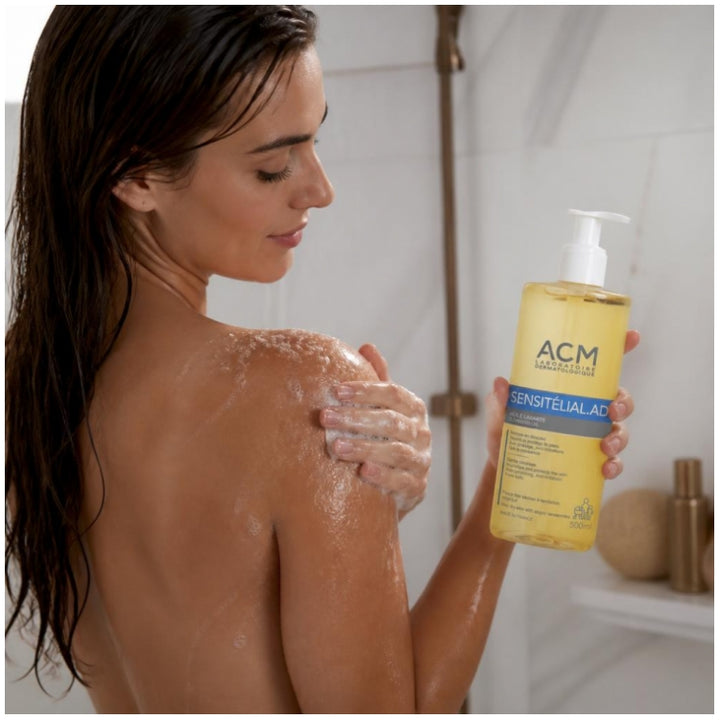 Acm Sensitelial.AD زيت منظف للبشرة شديدة الجفاف ذات الميل التأَتُّبي 500ml