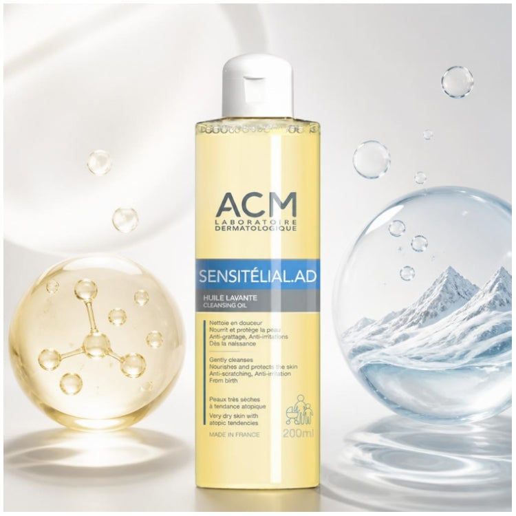 Acm Sensitelial.AD Huile lavante pour peaux très sèches à tendance atopique 200ml