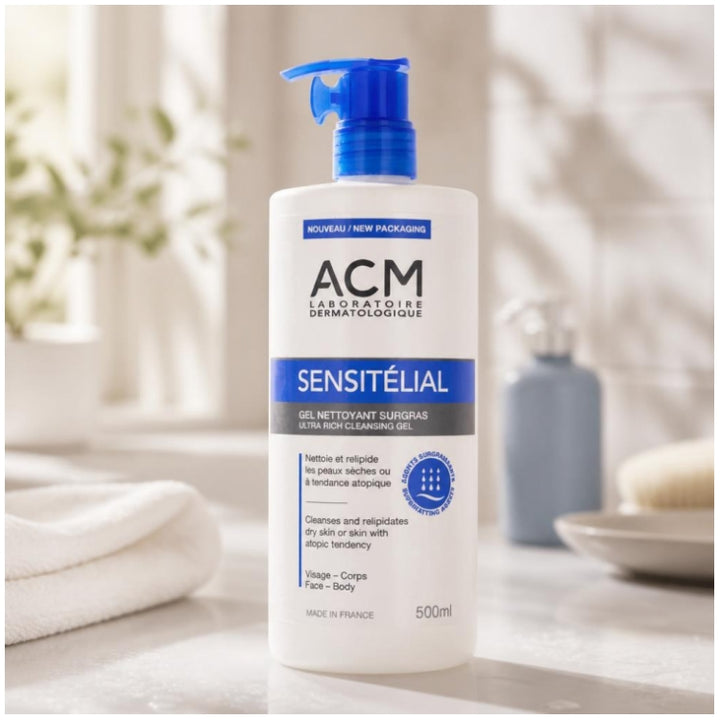 Acm Sensitelial Superfatted Cleansing Gel Atopic Skin 500ml (16.90fl oz)
