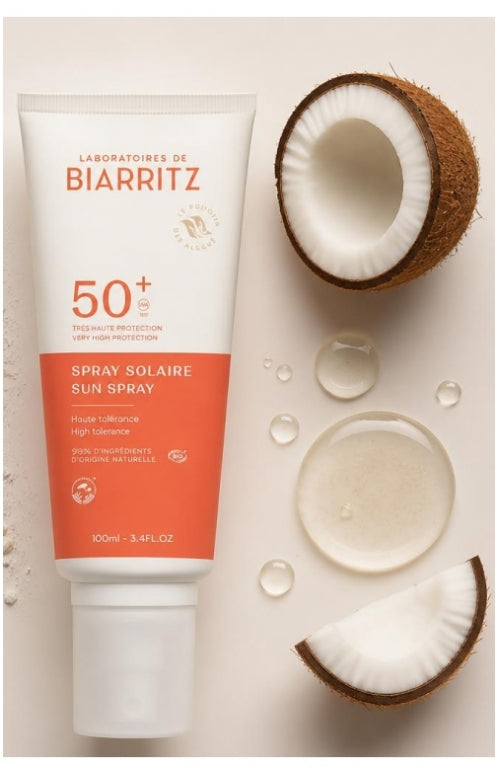 Laboratoires De Biarritz Algamaris Organic Sun Spray SPF50+ Natural High Protection 100ml (3.38fl oz)