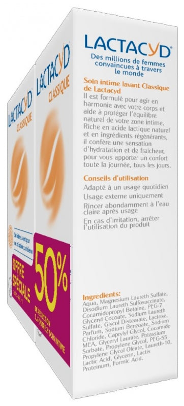 Lactacyd Intima Detergente intimo uso quotidiano Set da 400ml x2