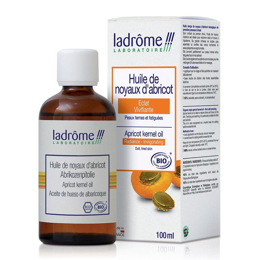 Ladrme Organic Apricot Kernel Vegetable Oil 100ml (3.38fl oz) - FrenchBeautyHub