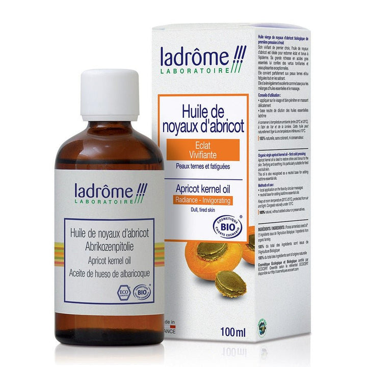 Ladrme Organic Apricot Kernel Vegetable Oil 100ml (3.38fl oz) - FrenchBeautyHub