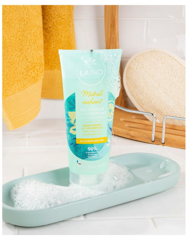 Laino Mistral شامبو وجل استحمام منعش بالليمون العضوي 200ml