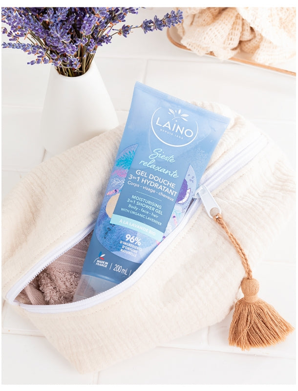 Laino Sieste Relaxante Gel Douche 3en1 Hydratant à la Lavande BIO 200ml