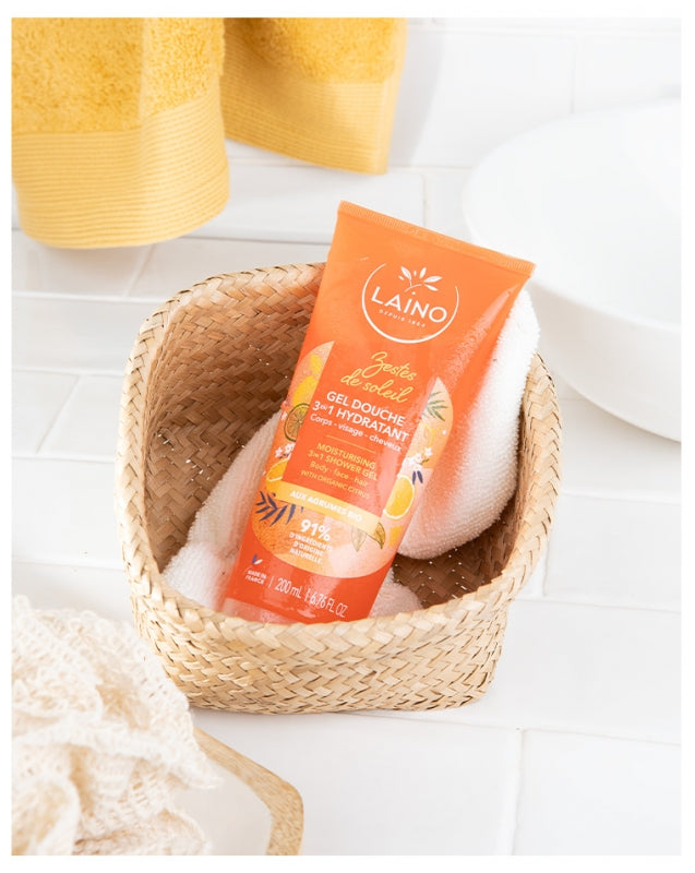Laino Sunny Zest 3-in-1 Duschgel mit Bio-Zitrusfrüchten 200ml
