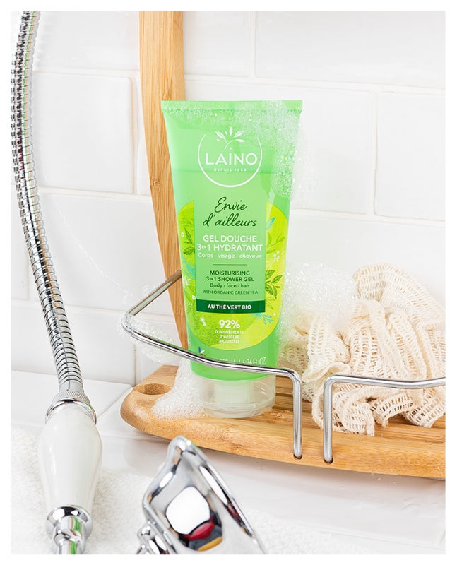 Laino Envie d'Ailleurs 3-in-1 Shower Gel with Organic Green Tea 200ml (6.76fl oz)