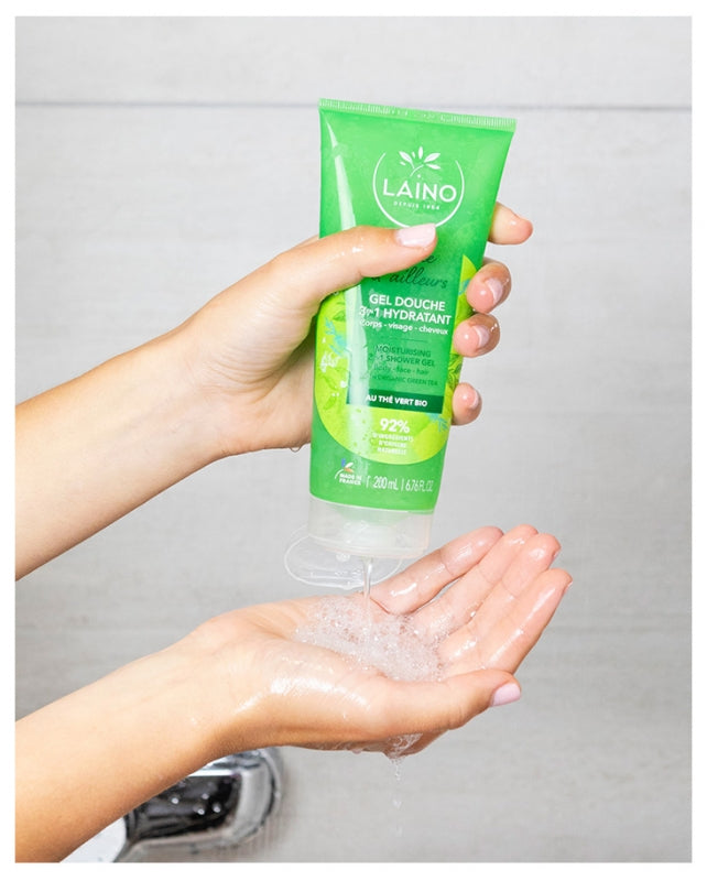 Laino Envie d'Ailleurs 3-in-1 Shower Gel with Organic Green Tea 200ml (6.76fl oz)