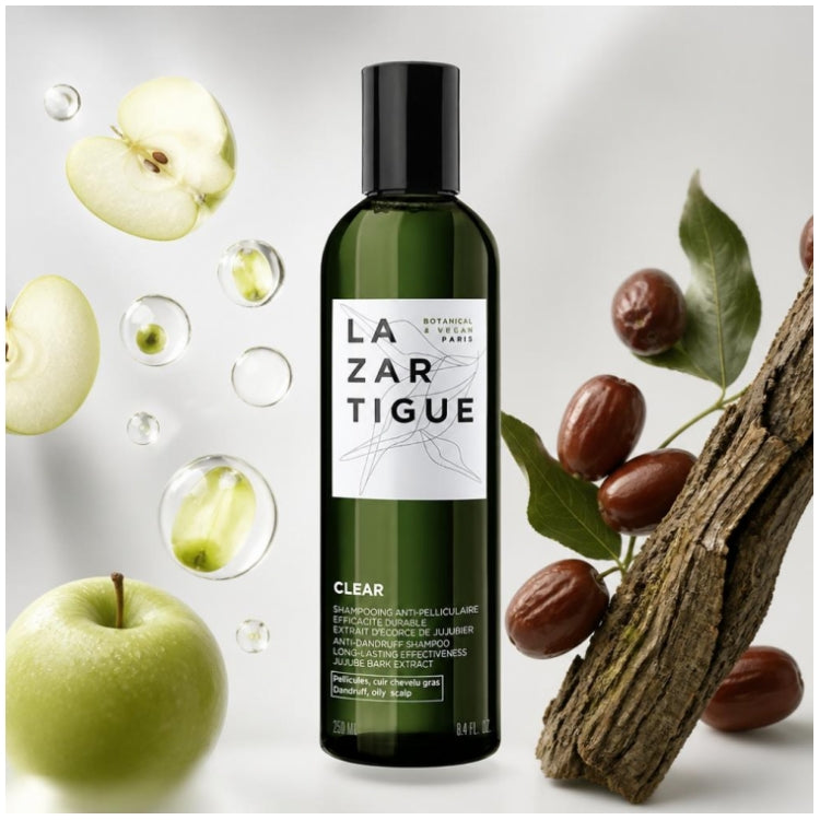 Lazartigue Clear Shampoo Anticaspa para couro cabeludo oleoso 250ml
