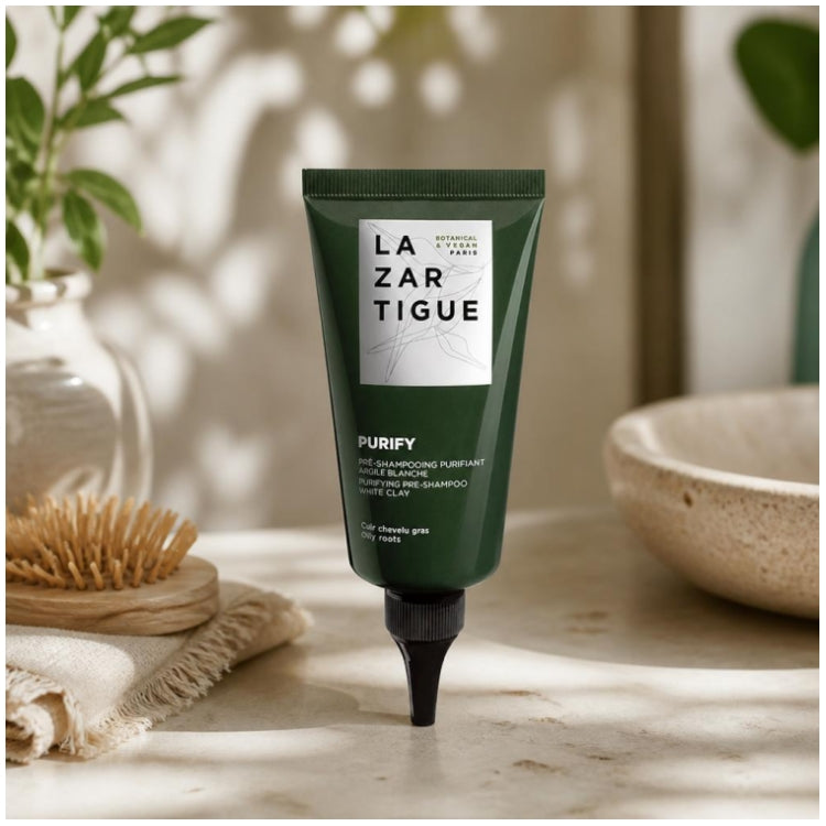 Lazartigue Purify Zuiverende pre-shampoo behandeling met witte klei 75 ml