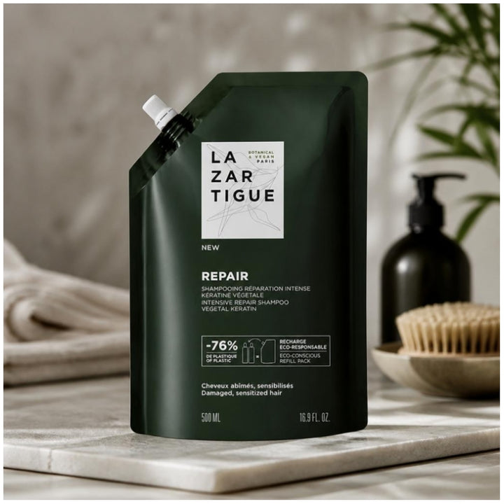 Lazartigue Repair Intense Repair Eco Refill Shampoo 500 ml (16.91fl oz)