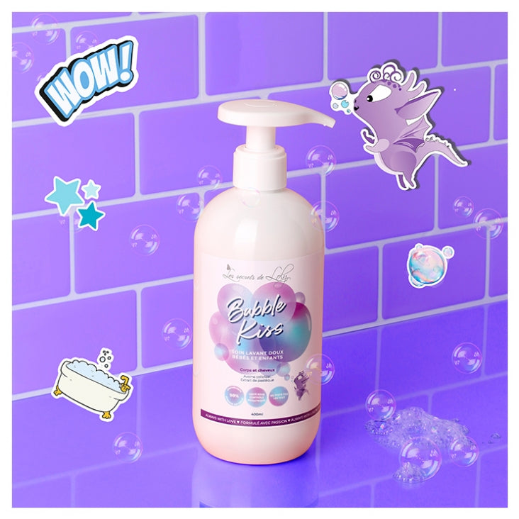 Les Secrets de Loly Bubble Kiss gentle cleansing wash babies and children 400 ml (13.53fl oz)