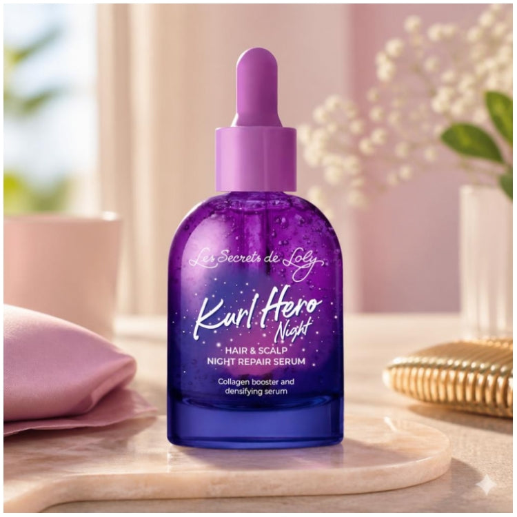 Les Secrets de Loly Care and Strengthen Kurl Hero Night sérum reparador noturno para o couro cabeludo 50ml (1,69fl oz)