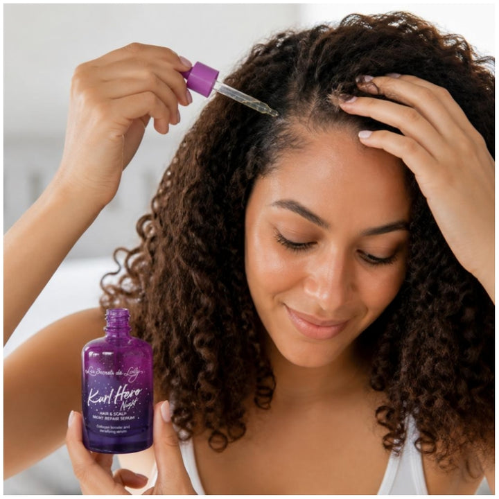 Les Secrets de Loly Care and Strengthen Kurl Hero Night sérum reparador noturno para o couro cabeludo 50ml (1,69fl oz)