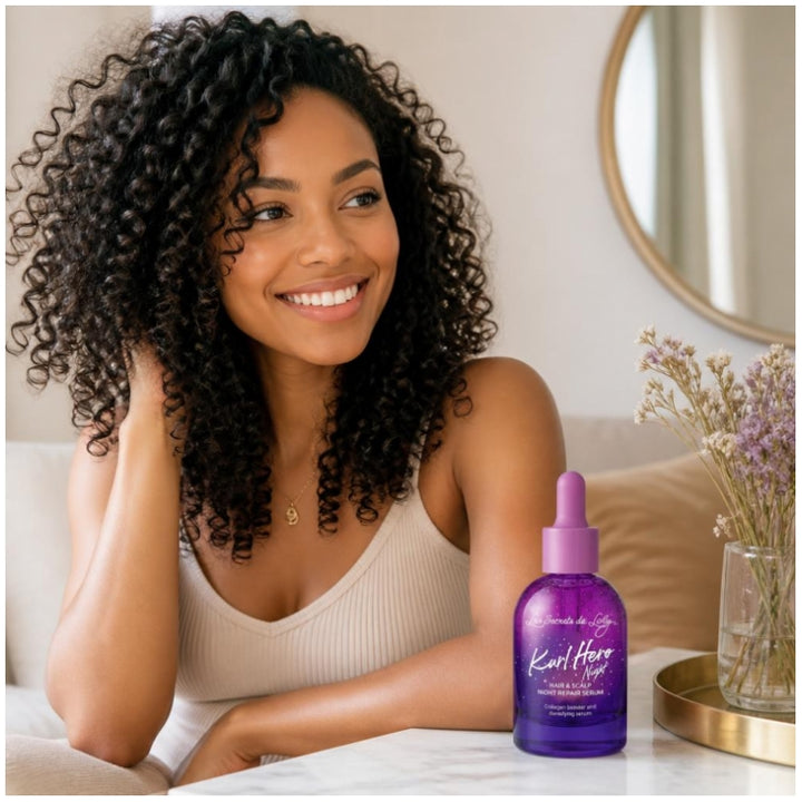 Les Secrets de Loly Care and Strengthen Kurl Hero Night sérum reparador noturno para o couro cabeludo 50ml (1,69fl oz)