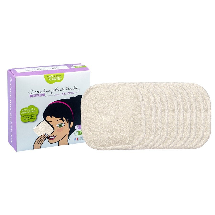 Les Tendances D'Emma Eco Belle Washable Cleansing Pads Bamboo (refills) x10 - FrenchBeautyHub