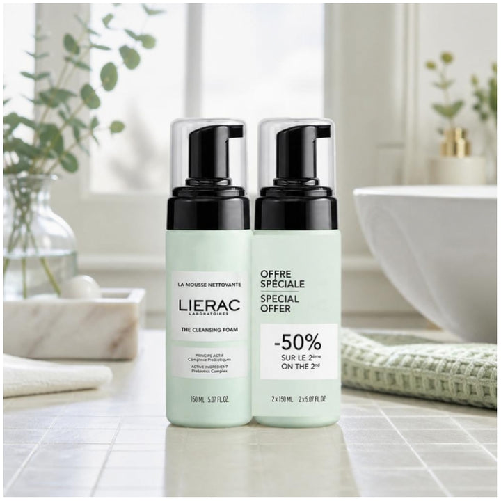 Lierac Make-up Removers Mousse Nettoyante Tous Types de Peau 150ml x2