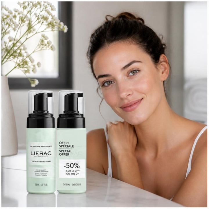 Lierac Make-up Removers Mousse Nettoyante Tous Types de Peau 150ml x2