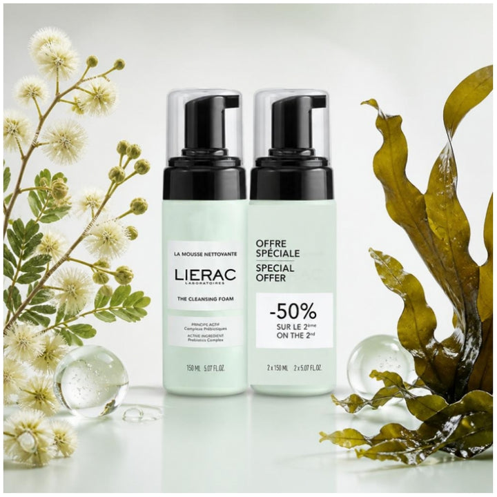Lierac Make-up Removers Mousse Nettoyante Tous Types de Peau 150ml x2