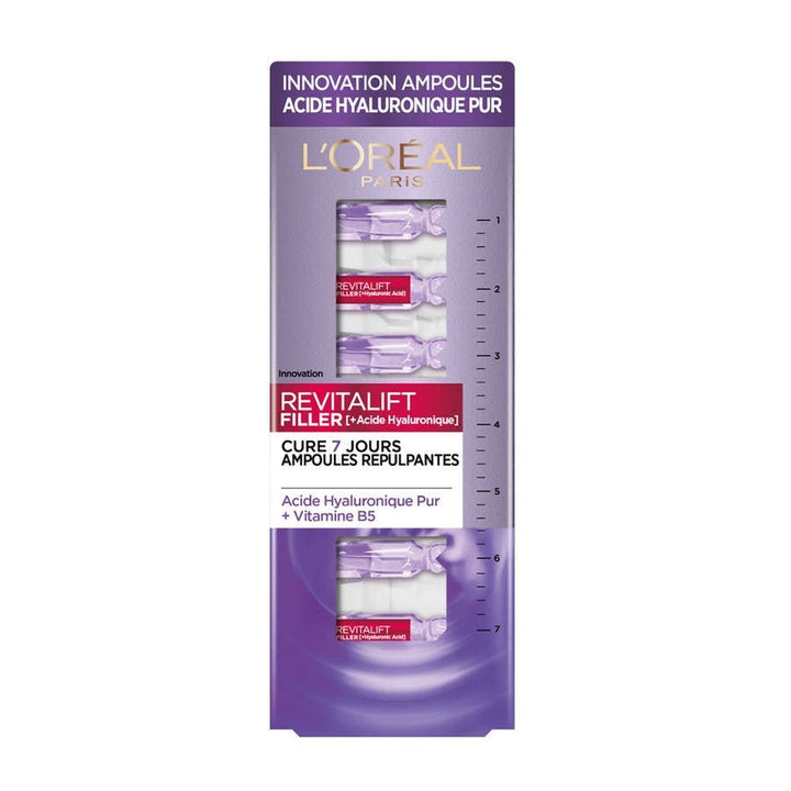 L'Oréal Paris Revitalift Filler 7 - day course of treatment Plumping Ampulas 7x1,3ML - FrenchBeautyHub