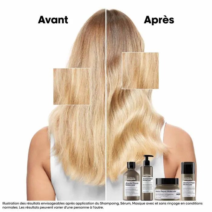 L'Oréal Professionnel Absolut Repair Molecular Concentrated Masks 250ml (8.45fl oz) - FrenchBeautyHub