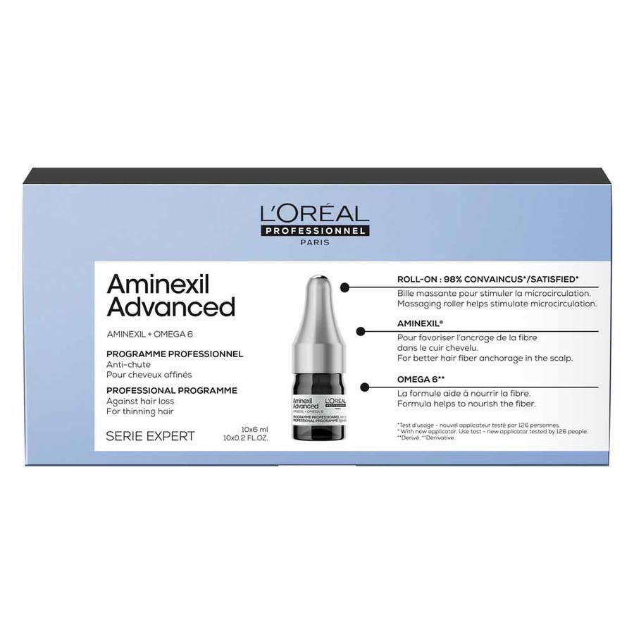 L'Oréal Professionnel Aminexil Advanced Anti - Hair Loss Treatment 10x6ml (0.2fl oz) - FrenchBeautyHub