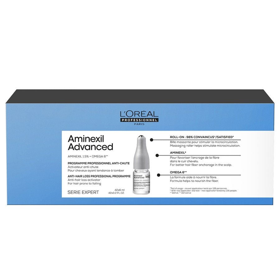 L'Oreal Professionnel Aminexil Advanced Anti - Hair Loss Treatment 6ml x42 (0.20fl oz x42) - FrenchBeautyHub