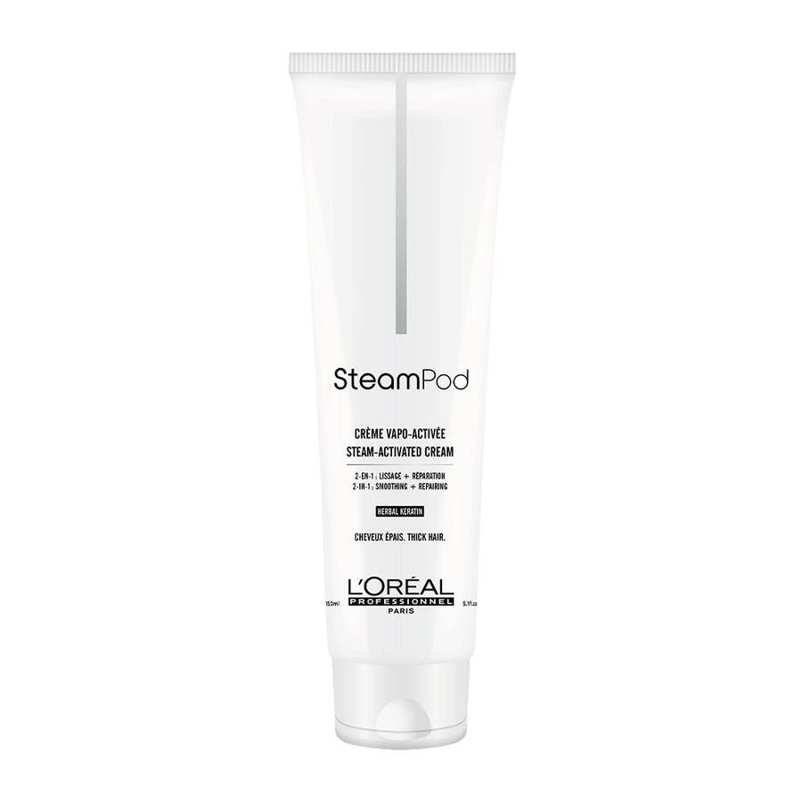 L'Oreal Professionnel Steampod Restructuring Smoothing Cream for Thick Hair 150ml (5.07fl oz) - FrenchBeautyHub