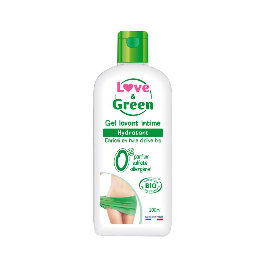 Love&Green Intimate Moisturizing Cleansing Gel Hydratant 200ml (6.76fl oz) - FrenchBeautyHub