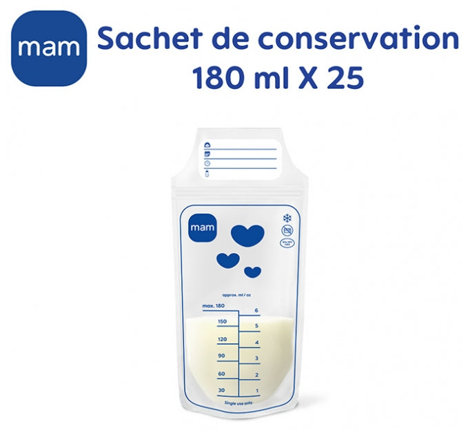 Mam أكياس حفظ 180ml x25