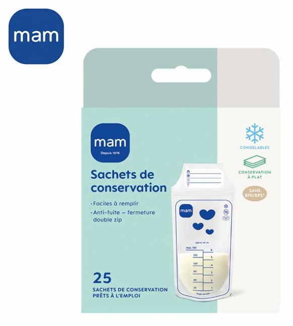 Mam أكياس حفظ 180ml x25