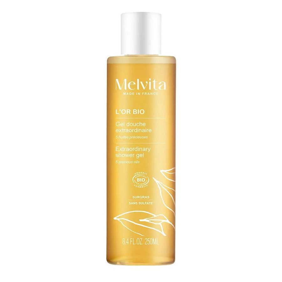 Melvita L'Or Bio Extraordinary Shower Gel 250ml (8.45fl oz) - FrenchBeautyHub