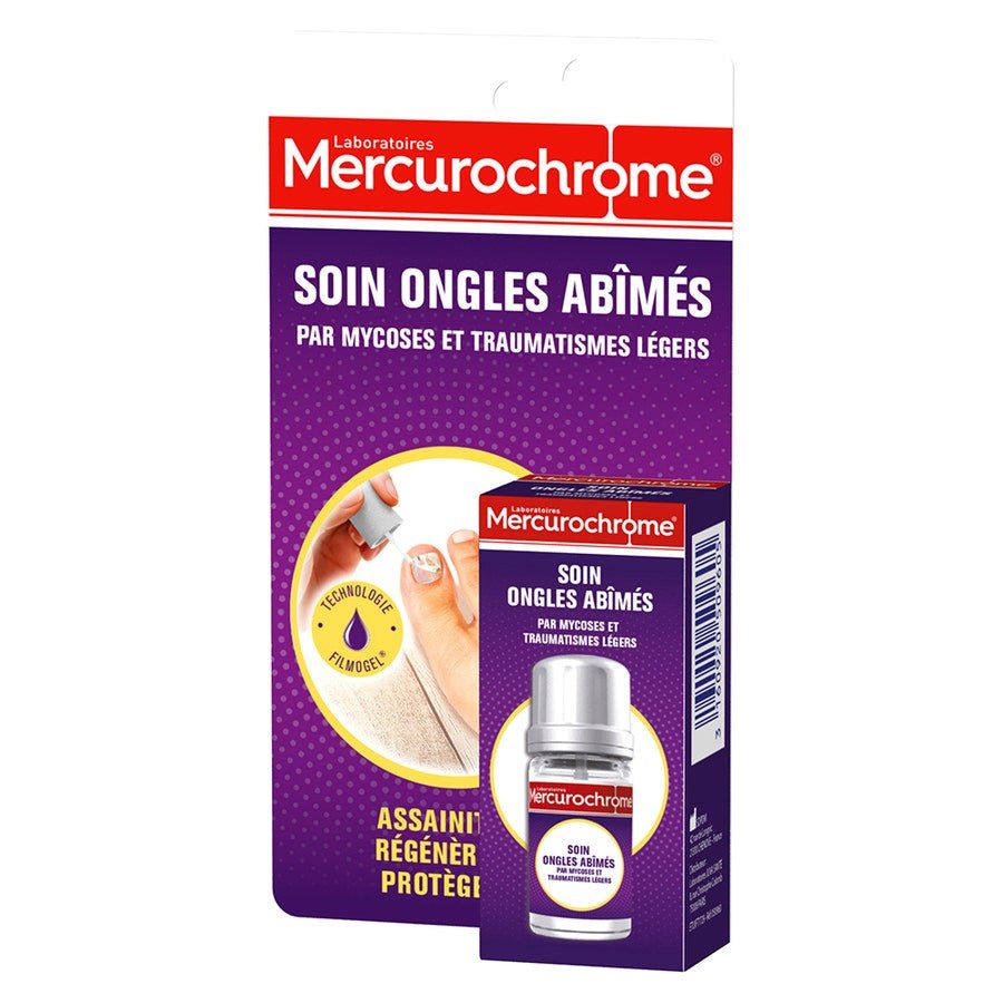 Mercurochrome Care for damaged nails 3.3ml (0.11fl oz) - FrenchBeautyHub
