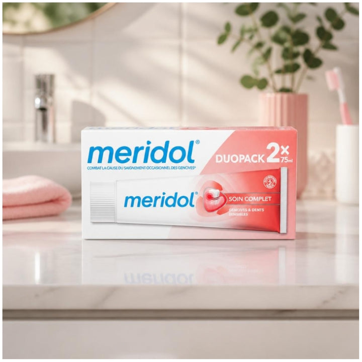 Meridol Complete Care معجون أسنان للأسنان الحساسة 75ml x2